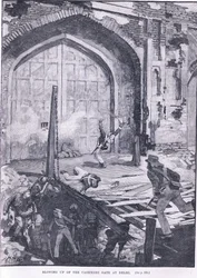 Explosion de la porte de Cachemire à Delhi 1857 AD